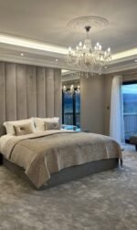 High Headboard Wall Panel Ottoman Storage Bed