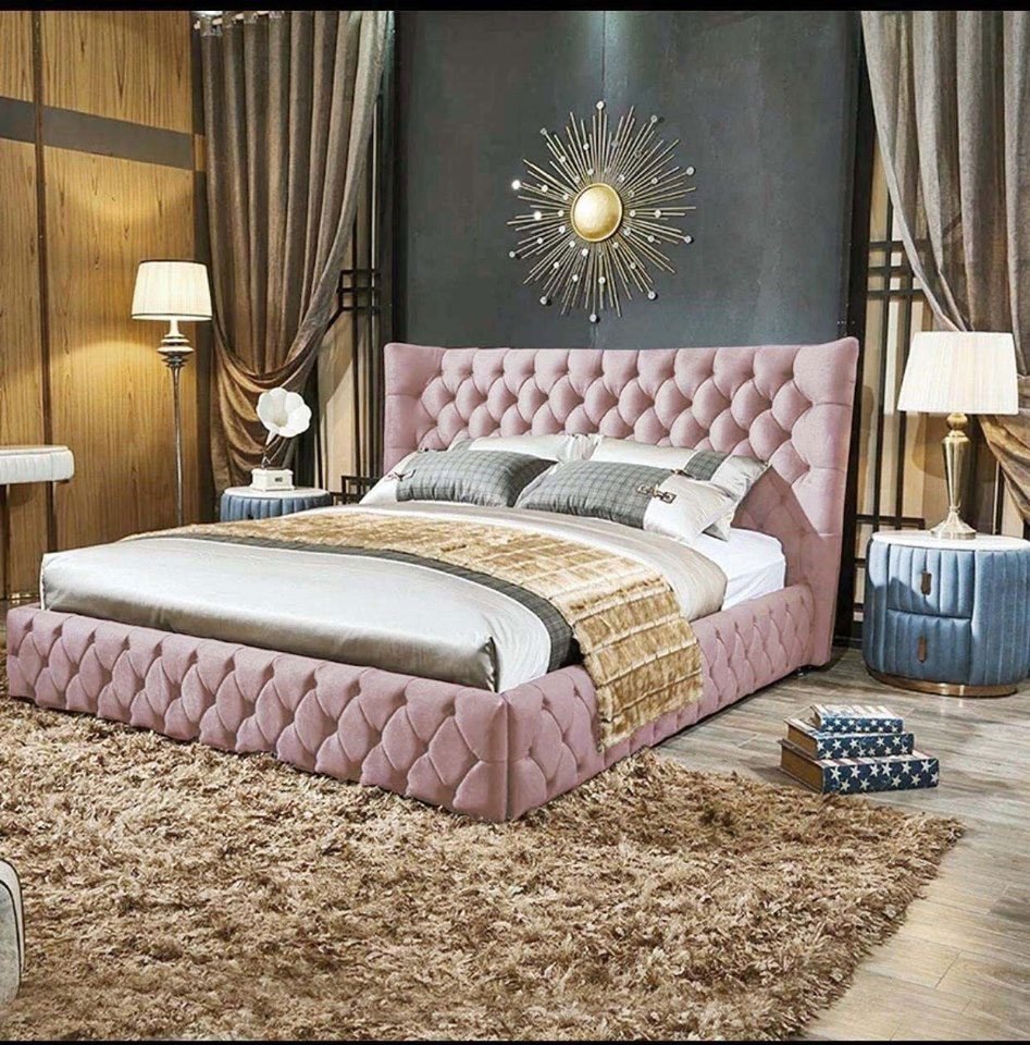 Pink Victoria Wing Bed With 54 Inch Winged Headboard UPTO 50% OFF