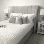 Bespoke Sasha Silver Plush Velvet Bed