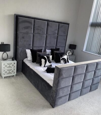 Upholstered Bed King Black