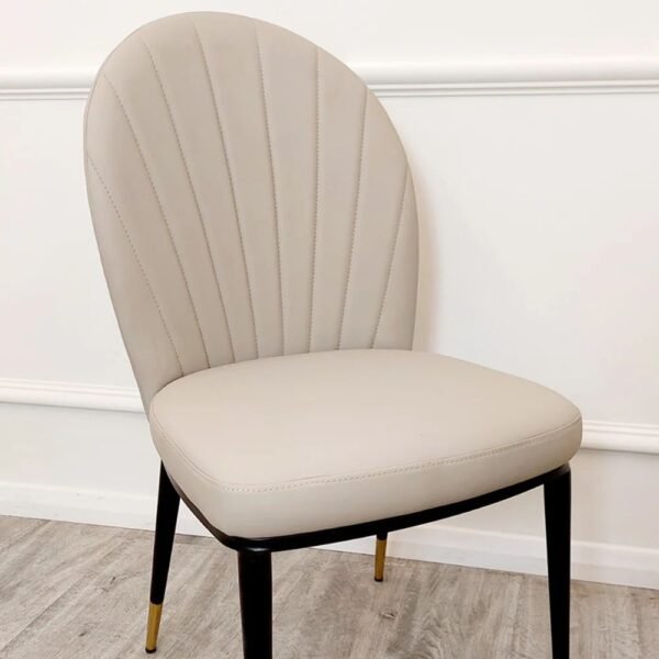 Etta Beige Leather Dining Chair