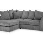 Harley Jumbo Grey Left Hand Facing Corner Sofa
